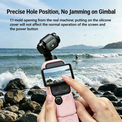Funda de silicona 4 en 1, kit de protección integral, antiarañazos y a prueba de golpes con cordón para DJI Osmo Pocket 4 (n…