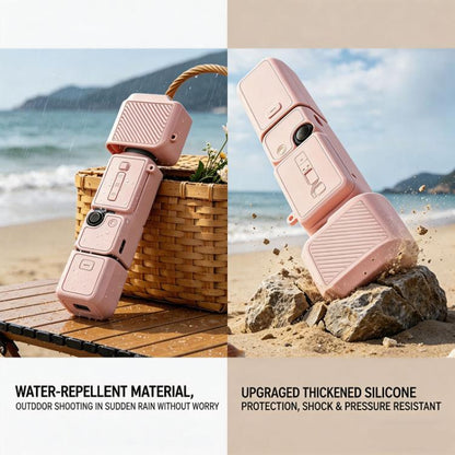 Funda de silicona 4 en 1, kit de protección integral, antigolpes y antiarañazos con cordón para DJI Osmo Pocket 4 (amarillo)…