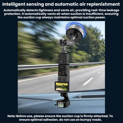 Soporte de ventosa eléctrico Flymile para cámara automotriz /3, modelo: FLY075 para DJI Osmo Pocket 4 — imagen 8