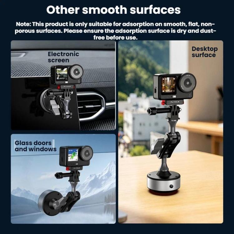 Soporte de ventosa eléctrico Flymile para cámara automotriz /3, modelo: FLY075 para DJI Osmo Pocket 4 — imagen 9