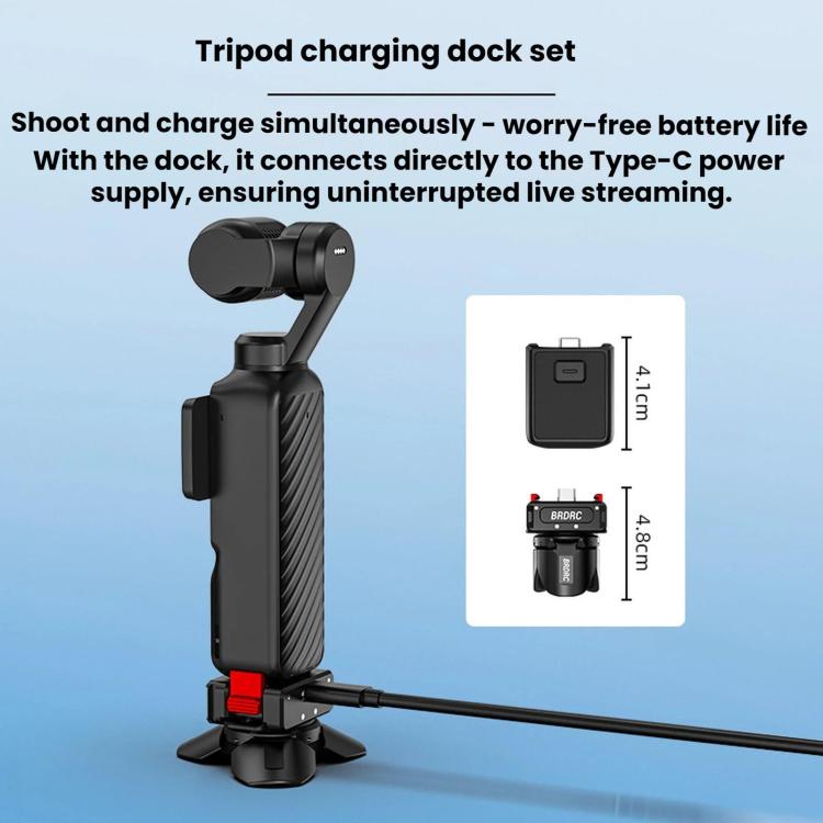 Soporte magnético para trípode BRDRC para DJI Osmo Pocket 4 (negro) — imagen 5