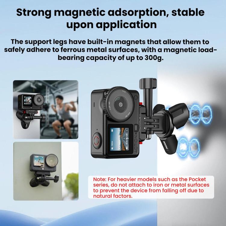 Soporte magnético para trípode BRDRC para DJI Osmo Pocket 4 (negro) — imagen 9