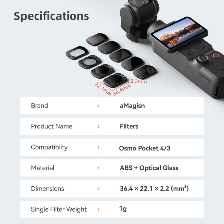 Filtro magnético para lente aMagisn ND1000 para DJI Osmo Pocket 4 — imagen 14