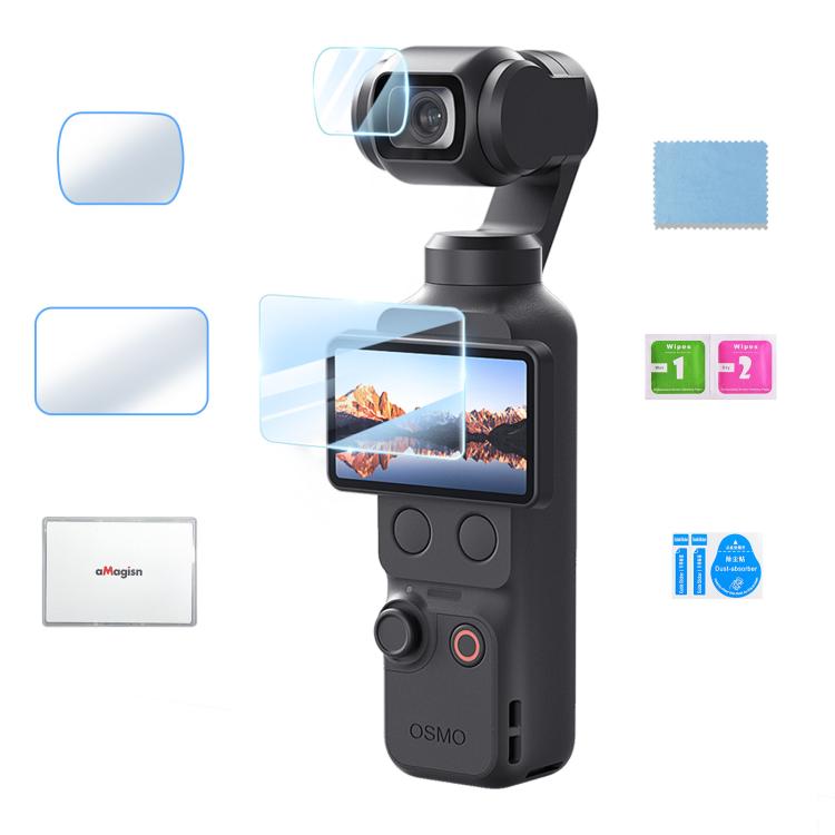 Lente Protector de pantalla aMagisn 9H de vidrio templado para y pantalla (paquete de 1+1) para DJI Osmo Pocket 4