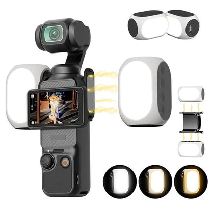 Luz de relleno magnética, 3 modos de color, portátil, recargable, para vlogs y vídeos para DJI Osmo Pocket 4 / Osmo Pocket 3…