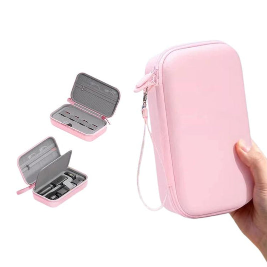 Estuche rígido de transporte de piel sintética PU, bolsa de almacenamiento portátil para viajes con divisor para DJI Osmo Po…