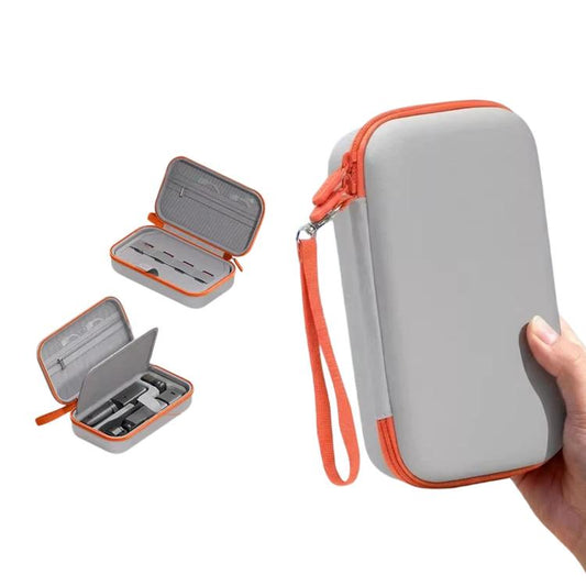 Estuche rígido de transporte de piel sintética PU, bolsa de almacenamiento portátil para viajes con divisor para DJI Osmo Po…