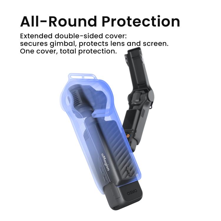Funda protectora aMagisn de una sola pieza con tapa abatible, resistente a los impactos, de ABS rígido con almacenamiento ma…