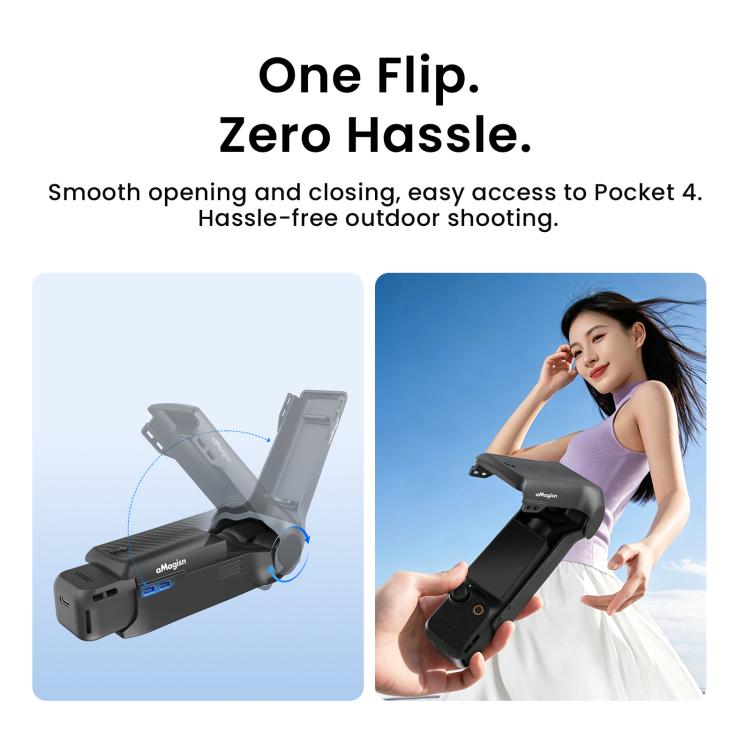 Funda protectora aMagisn de una sola pieza con tapa abatible, resistente a los impactos, de ABS rígido con almacenamiento ma…