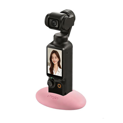 Soporte de escritorio de silicona aMagisn antideslizante para salpicadero de auto con adhesivo (rosa) para DJI Osmo Pocket 4…