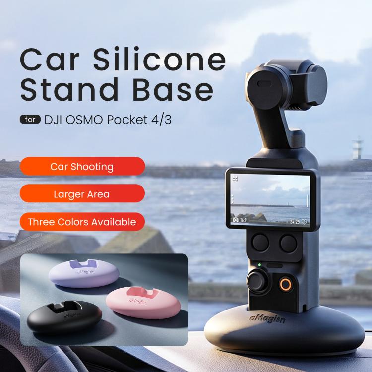 Soporte de escritorio de silicona aMagisn antideslizante para salpicadero de auto con adhesivo (morado) para DJI Osmo Pocket…