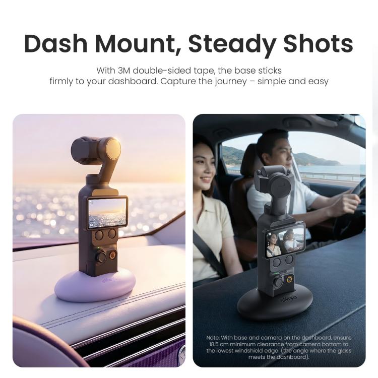 Soporte de escritorio de silicona aMagisn antideslizante para salpicadero de auto con adhesivo (negro) para DJI Osmo Pocket……