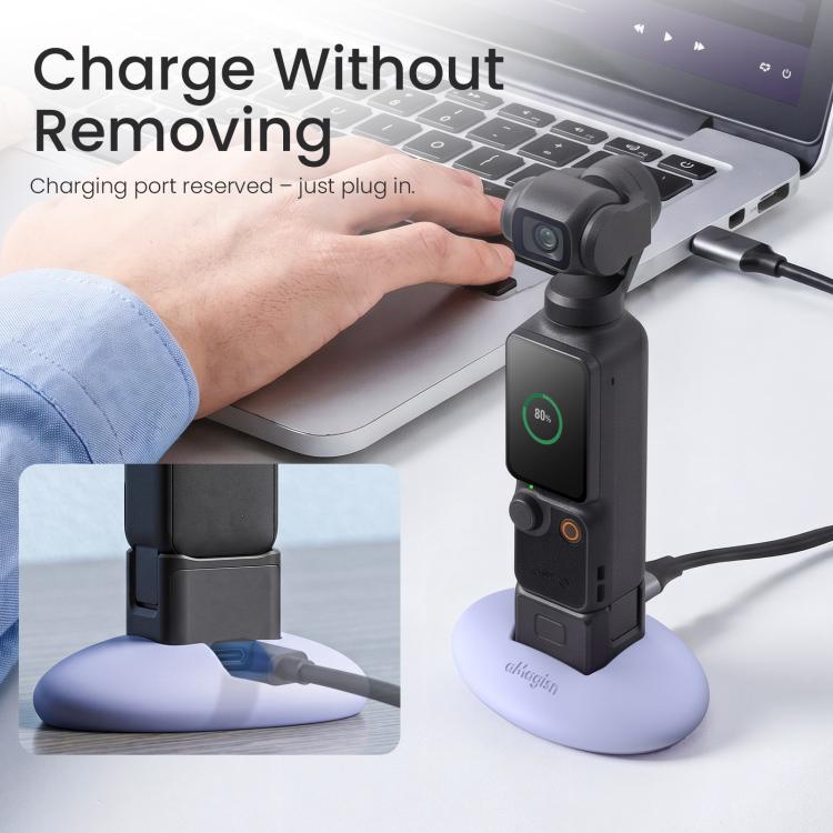 Soporte de escritorio de silicona aMagisn antideslizante para salpicadero de auto con adhesivo (morado) para DJI Osmo Pocket…