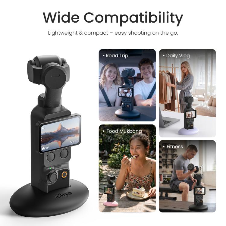 Soporte de escritorio de silicona aMagisn antideslizante para salpicadero de auto con adhesivo (morado) para DJI Osmo Pocket…