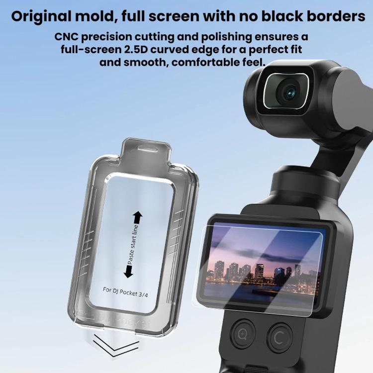 Aplicador de protector de pantalla de vidrio templado BRDRC AR para DJI Osmo Pocket 4 (negro translúcido) — imagen 6