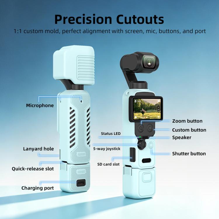Funda protectora de silicona con parasol para la pantalla BRDRC de para DJI Osmo Pocket 4 (marrón) — imagen 3