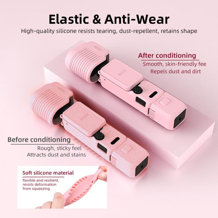 Funda protectora de silicona con parasol para la pantalla BRDRC de para DJI Osmo Pocket 4 (rosa) — imagen 9