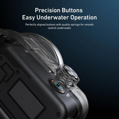 Funda impermeable TELESIN de 60 m, carcasa subacuática para buceo, cubierta protectora antivaho para cámara de acción (trans…