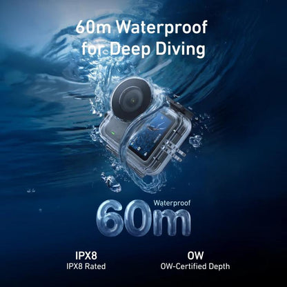 Funda impermeable TELESIN de 60 m, carcasa subacuática para buceo, cubierta protectora antivaho para cámara de acción (trans…