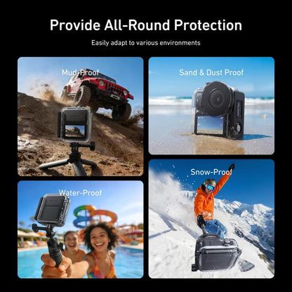 Funda impermeable TELESIN de 60 m, carcasa subacuática para buceo, cubierta protectora antivaho para cámara de acción (trans…