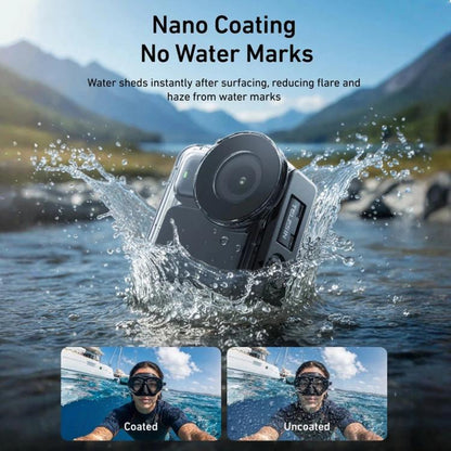 Funda impermeable TELESIN de 60 m, carcasa subacuática para buceo, cubierta protectora antivaho para cámara de acción (trans…