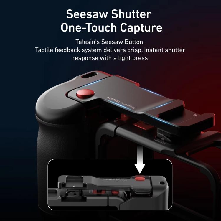 Kit TELESIN StreetGrip, jaula de cámara de aleación de aluminio, empuñadura de mano para DJI Osmo Action 5 (negro) — imagen 5
