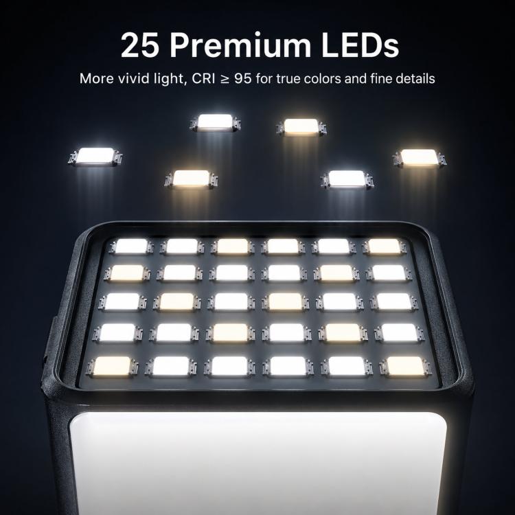 Action 5 Pro/4/3, mini luz de relleno para vlog de liberación rápida TELESIN, luz de vídeo LED magnética impermeable IPX5 co…