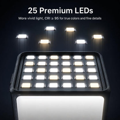 Action 5 Pro/4/3, mini luz de relleno para vlog de liberación rápida TELESIN, luz de vídeo LED magnética impermeable IPX5 co…