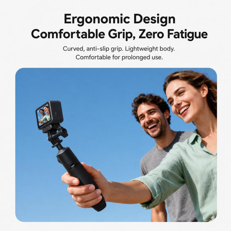 Trípode mini selfie TELESIN 3.0 para cámara de acción, poste extensible de aluminio de 18-46 cm con rótula de 360 grados (ne…