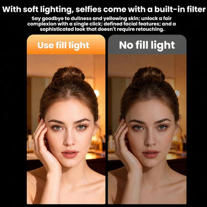 Luz magnética portátil para selfies BRDRC (negra) — imagen 11