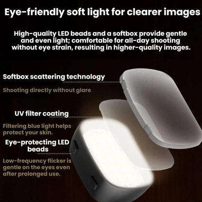 Luz magnética portátil para selfies BRDRC (negra) — imagen 5