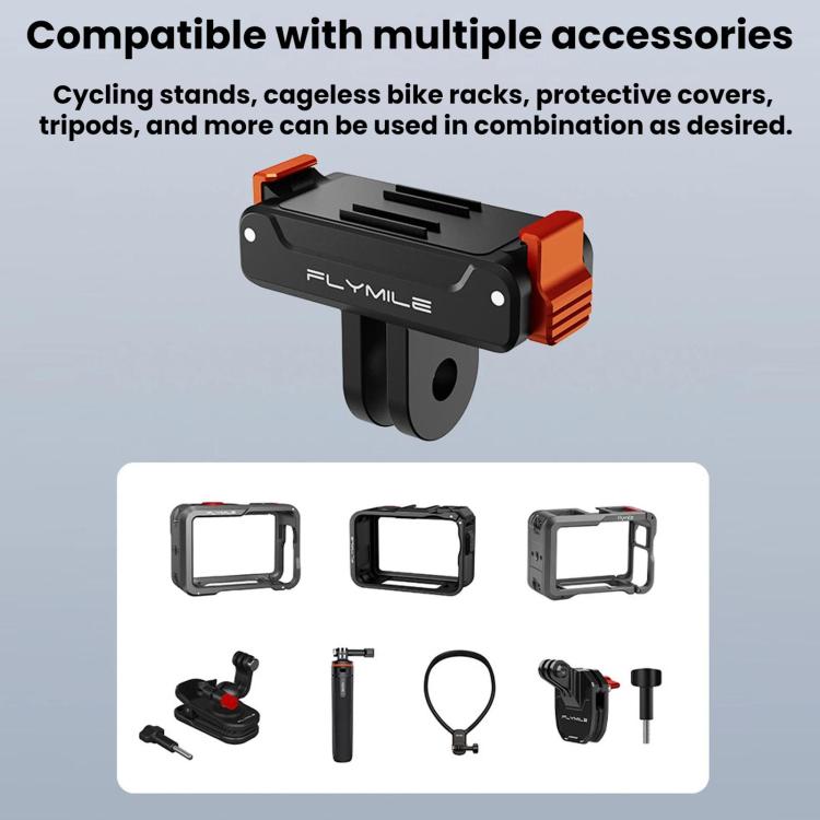 Base magnética de liberación rápida FLYMILE (negra) para DJI Osmo Action 6 — imagen 6