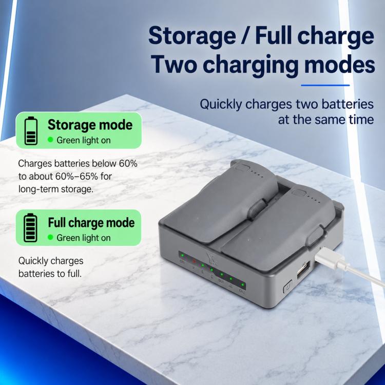 Batería Cargador paralelo YX PD de 45 W, concentrador de carga rápida bidireccional con modo de almacenamiento de para DJI N…
