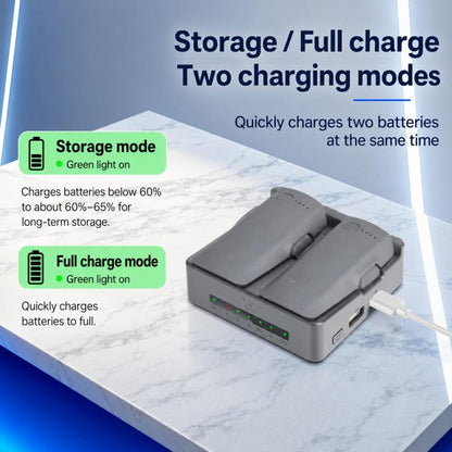 Batería Cargador paralelo YX PD de 45 W, concentrador de carga rápida bidireccional con modo de almacenamiento de para DJI N…