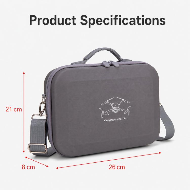 Estuche de almacenamiento portátil para kit de dron Lito 1, bolso de hombro para exteriores (gris) — imagen 8