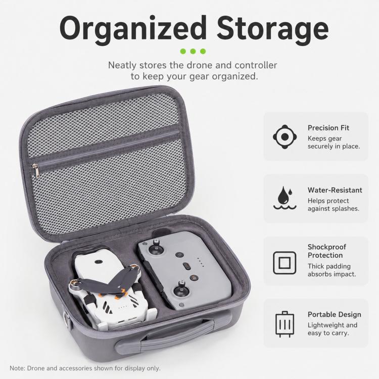 Bolsa de almacenamiento portátil para exteriores con control remoto estándar y dron Lito 1 (gris) — imagen 3