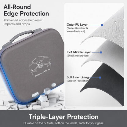 Bolsa de almacenamiento portátil para exteriores con control remoto estándar y dron Lito 1 (gris) — imagen 6