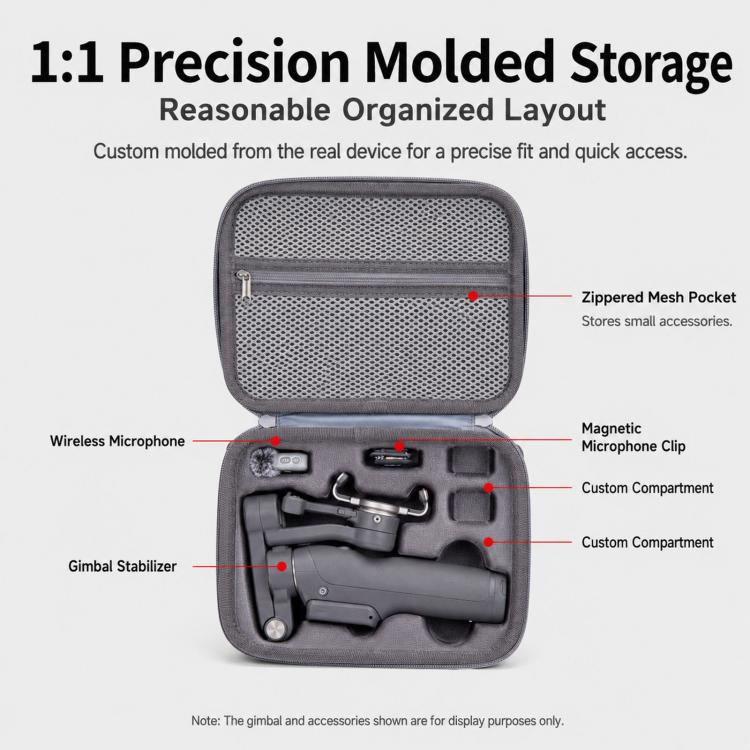 Funda de transporte y bolsa de almacenamiento para gimbal OSMO Mobile 8P (gris) para DJI Osmo Mobile — imagen 3