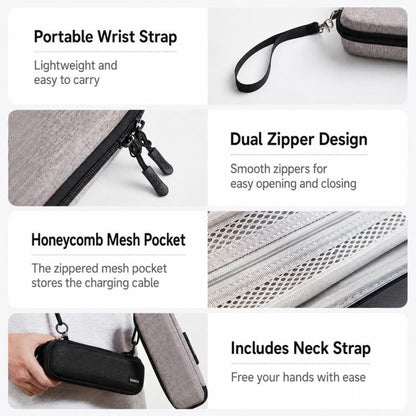 Funda Baona FD006 rígida de EVA para cámara de acción, estuche protector de viaje. Especificaciones: Negro + Cordón para DJI…