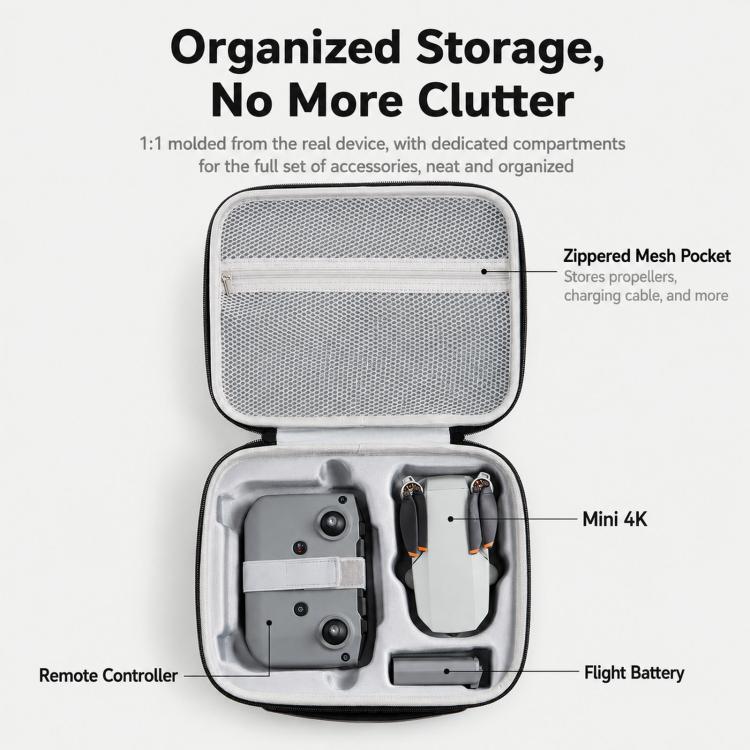 Funda Baona BN-FD004 rígida de EVA, bolsa de hombro para dron, caja de almacenamiento protectora, especificaciones: extragra…