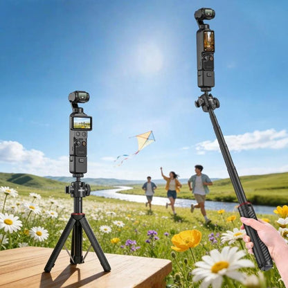 Trípode de extensión para selfies BRDRC para DJI Osmo Pocket 4 (montura de 1/4)