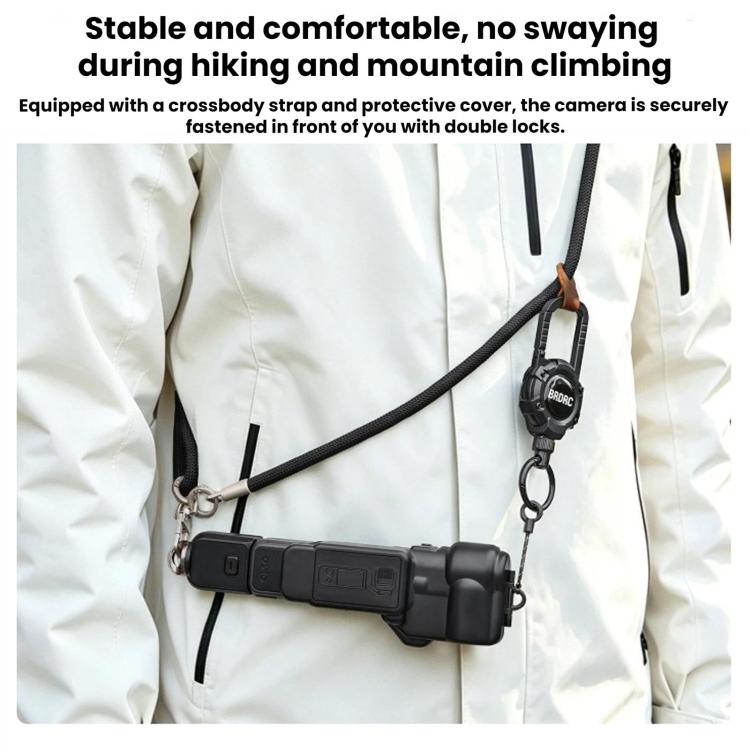 Mochila Osmo Packet 4 / 3 BRDRC Gancho magnético telescópico para con cuerda antipérdida (Negro) para DJI Osmo — imagen 11