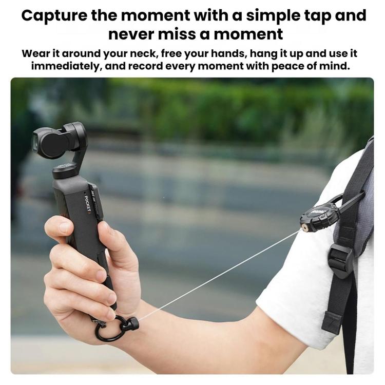 Mochila Osmo Packet 4 / 3 BRDRC Gancho magnético telescópico para con cuerda antipérdida (Negro) para DJI Osmo — imagen 4