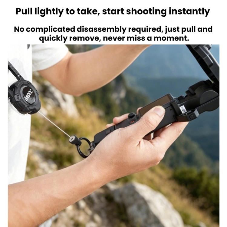 Mochila Osmo Packet 4 / 3 BRDRC Gancho magnético telescópico para con cuerda antipérdida (Negro) para DJI Osmo — imagen 10
