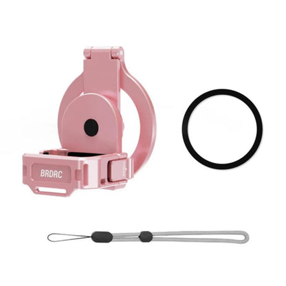Soporte magnético para teleprompter BRDRC con extensor de zapata fría y clip para teléfono (rosa) para DJI Osmo Pocket 4