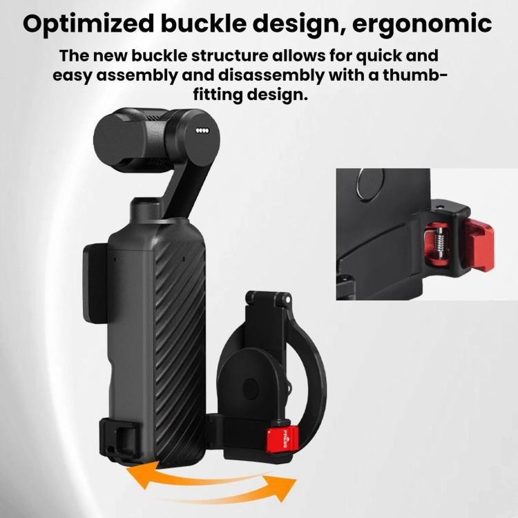 Soporte magnético para teleprompter BRDRC con extensor de zapata fría y clip para teléfono (negro) para DJI Osmo Pocket 4 —…