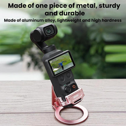 Soporte magnético para teleprompter BRDRC con extensor de zapata fría y clip para teléfono (rosa) para DJI Osmo Pocket 4 — i…