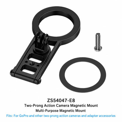 Base de montaje magnética Universal de 2 puntas para cámaras de acción