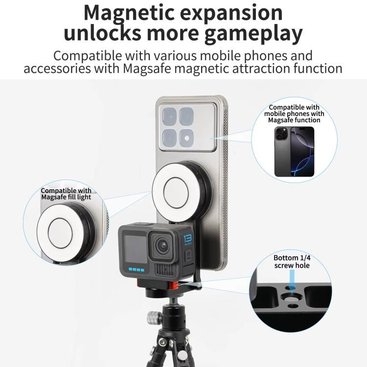 Base de montaje magnética Universal de 2 puntas para cámaras de acción — imagen 9