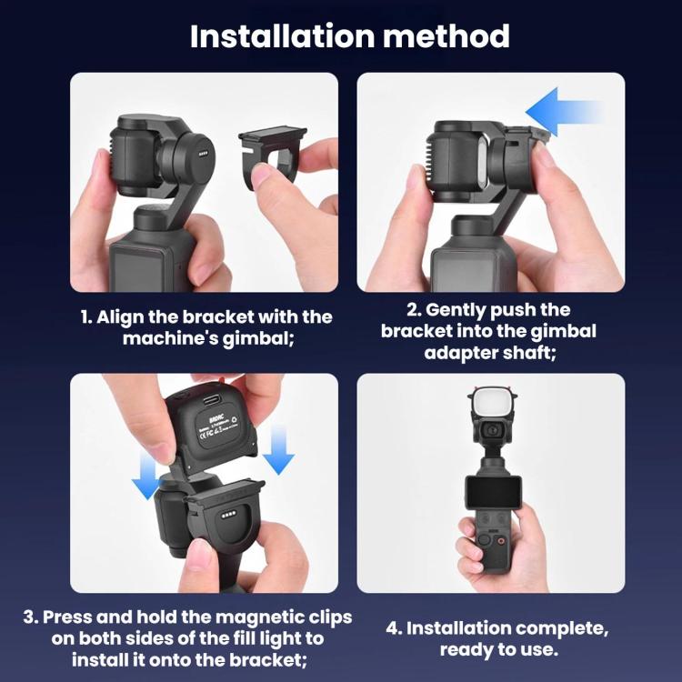 Luz de relleno portátil Monster BRDRC para DJI Osmo Pocket 4 — imagen 11